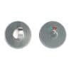 Rosace de porte ronde en inox fonction condamnation avec voyant