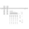 Kit rails portes coulissantes en acier blanc Quadrat 2, kit de 2m